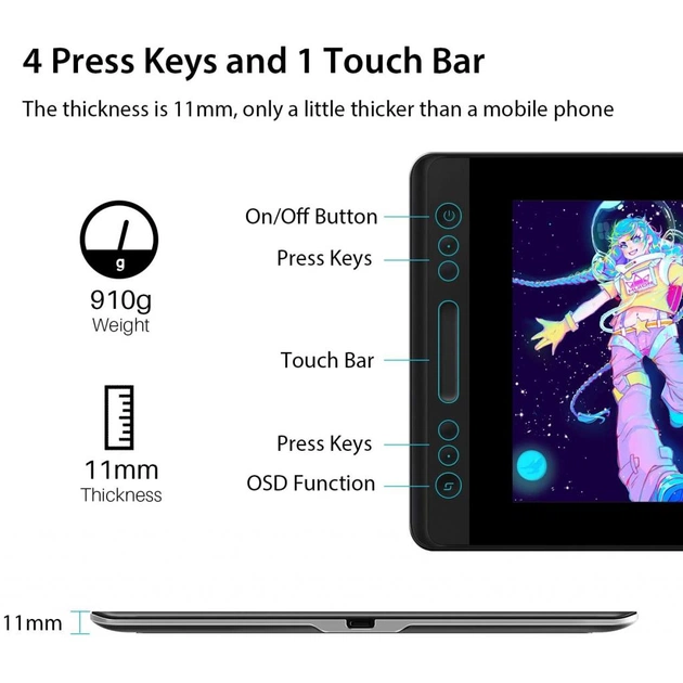 Планшет-монитор Huion Kamvas 13 (GS1331) - изображение 6