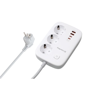 Мережевий фільтр живлення ColorWay CW-CHE34PDW 3 розетки/4USB (CW-CHE34PDW) зображення 1