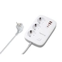 Мережевий фільтр живлення ColorWay CW-CHE34PDW 3 розетки/4USB (CW-CHE34PDW) - зменшене зображення 1