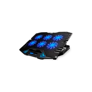 Підставка до ноутбука IceCoorel 10-17", 6*70mm 1800 RPM, 2*USB, + LCD, 365*297*30mm, Black (K8) зображення 1