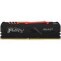 Модуль пам'яті для комп'ютера DDR4 16GB (2x8GB) 2666 MHz Beast RGB Black Kingston Fury (ex.HyperX) (KF426C16BBAK2/16) - зменшене зображення 1