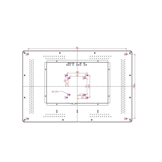POS-монітор Detaik 21.5" (16*9) 1920*1080, multitouch, VGA, HDMI, USB, ip65, metal case (DTK-2115) - picture 3