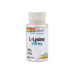 Амінокислота Solaray L-Лізин, L-Lysine, 500 мг, 60 капсул (SOR-04940) зображення 1