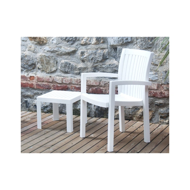 Стіл садовий PAPATYA до шезлонга Suda білий (4348) - picture 4