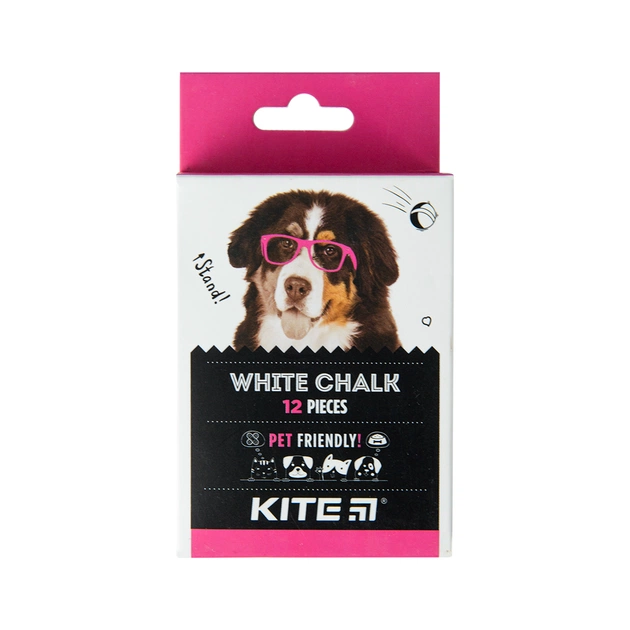 Крейда Kite біла кругла, 12 шт Dogs (K22-079-12) - зображення 1