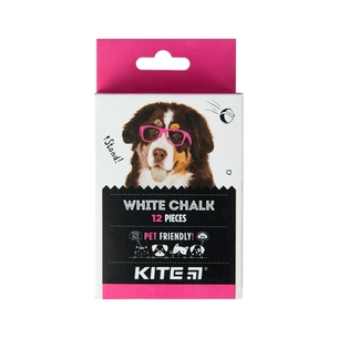 Крейда Kite біла кругла, 12 шт Dogs (K22-079-12) зображення 1