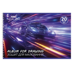 Альбом для малювання Maxi А4 на спіралі 20 аркушів, 100г/м2 (MX60929) зображення 1