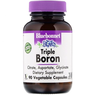 Мінерали Bluebonnet Nutrition Потрійний бор 3мг, Triple Boron, 90 вегетаріанських капсул (BLB-00685) зображення 1