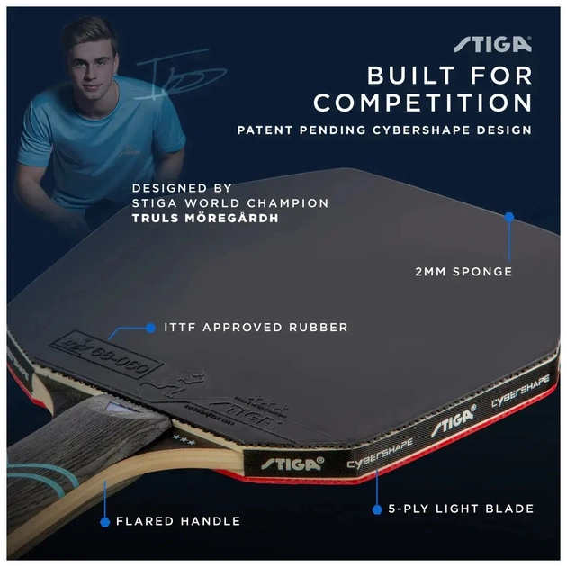 Ракетка для настільного тенісу Stiga Cybershape Future 3 Star FL (1213-0304-35) (931284) - picture 7