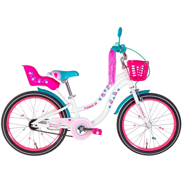 Велосипед Formula 20" Flower Premium рама-10" 2022 White/Pink (OPS-FRK-20-176) - изображение 1