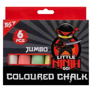 Крейда Yes кольорова Ninja 6 шт JUMBO (400497) изображение 1
