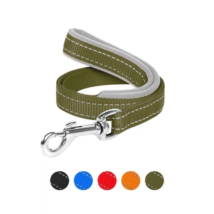 Повідець для собак Dog Extreme з нейлону з прогумованою ручкою Ш 14 мм Д 122 см хакі (435631) зображення 1