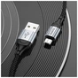 Дата кабель USB 2.0 AM to Micro 5P 1.0m 2.4A nylon X102 black HOCO (6942007608763) - зменшене зображення 6