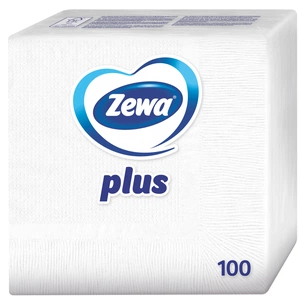 Серветки столові Zewa Plus белые 1-слойные 100 шт (9011111110909/7322541138404) зображення 1