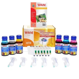 Комплект перезаправних картриджів WWM Epson R270/615/T50/59/TX700W/TX710W (RC.T082T) зображення 1