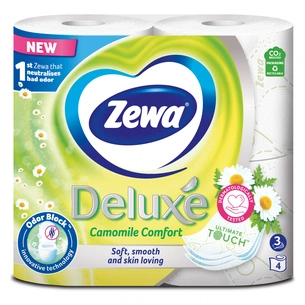 Туалетний папір Zewa Deluxe Ромашка 3 шари 4 рулони (7322540060133) зображення 1