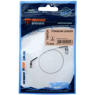 Повідець Ukrspin Orange Spinning титан AFW з вертлюгом 17см 13.6кг(30lb)/0.38 (1590.02.54) изображение 1