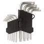 Ключ Sigma набір TORX 9шт T10-T50 CrV, короткі з отвором (4022211) - зменшене зображення 5