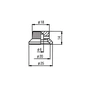 Ручка для потенціометра Paxphil Hat Control Knob Screw Type (Chrome) (NS007 CR) - зменшене зображення 5