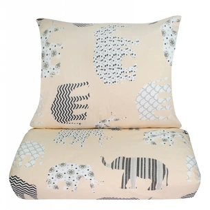 Постільна білизна Home Line Слони бежевий поплін полуторний 70х70 см (156320) зображення 1