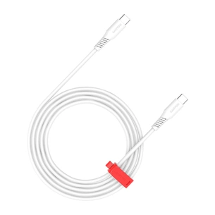 Дата кабель USB-C to USB-C 1.2m CC100SC 100W White Canyon (CNS-CC100SC12W) зображення 1