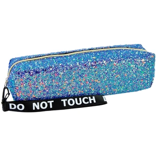 Пенал Cool For School з блискітками та ремінцем на карабіні 1 відділення синій (CF87034) зображення 1