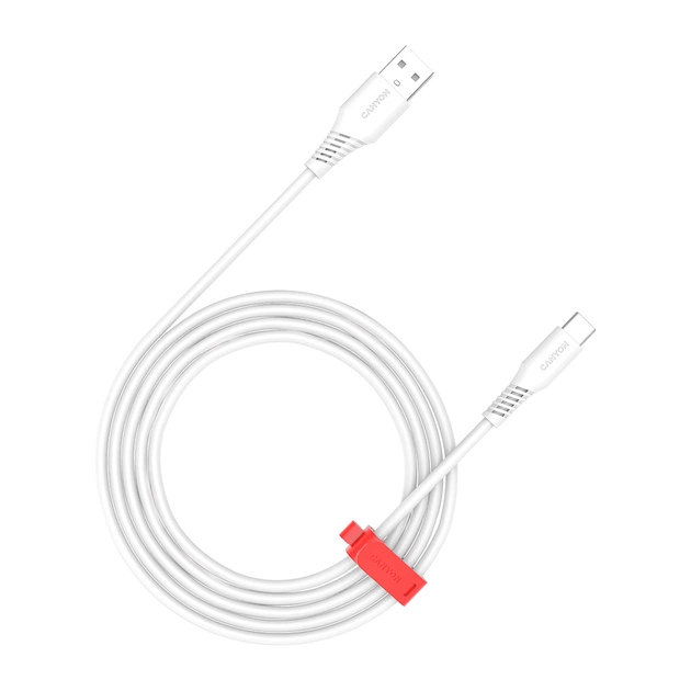 Дата кабель USB 2.0 AM to USB-C 1.2m 18W White Canyon (CNS-AC18SC12W) - зображення 1