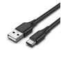 Дата кабель USB 2.0 AM to USB-C 2.0m 3A black Vention (CTHBH) - уменьшенное изображение 1