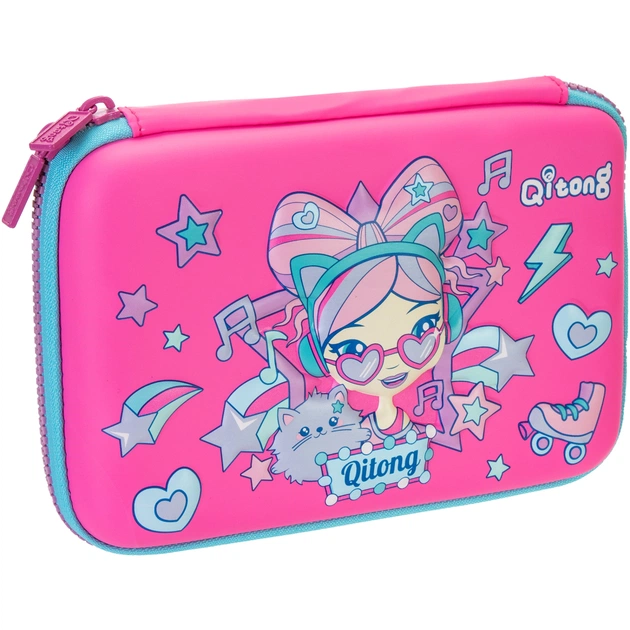 Пенал Cool For School 1 відділення з органайзером фуксія (QT-5630-Rosered) - зображення 1