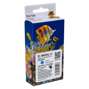 Картридж Barva HP 963XL (3JA23AE/3JA27AE) 1600 c, Cyan (IC-963XL-C) зображення 1