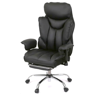 Офісне крісло Аклас Бамбетель RL 10093H Чорний (PU Black) (00158595) зображення 1