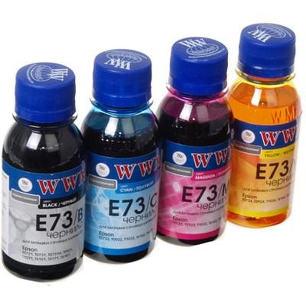 Чернила WWM EPSON CX3700/TX119/TX419/TX209 B/C/M/Y SET (E73SET-2) - изображение 1