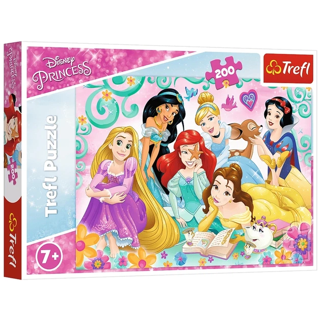 Пазл Trefl Princess Счастливый мир принцесс 200 элементов (5900511132687) - изображение 1
