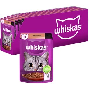 Вологий корм для кішок Whiskas Індичка в соусі 85 г (5900951302077) зображення 1