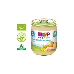 Дитяче пюре HiPP Organic Ніжні овочі з індичкою, 125 г (9062300131328) изображение 1