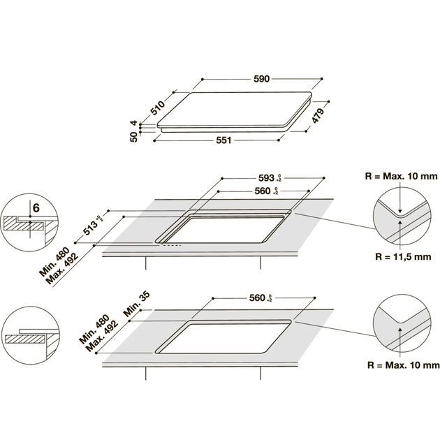 Варочна поверхня Whirlpool WBB8360NE - picture 12