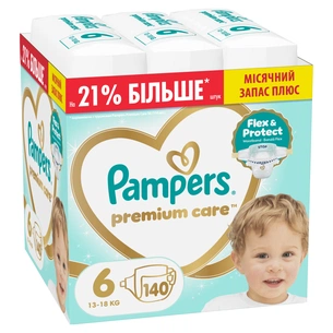 Підгузки Pampers Premium Care Розмір 6 (13-18 кг) 140 шт (8006530223683) зображення 1