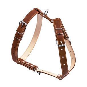 Шлея для собак Collar подвійна для середніх порід Ш 25 мм А:49-68 см В:68-80 см коричнева (06426) зображення 1