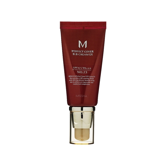 BB-крем Missha M Perfect Cover BB Cream EX SPF42/PA+++ Moisturized Complexion 23 - Natural Beige (8809747940721) - изображение 1