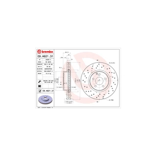 Гальмівний диск Brembo 09.A621.31 зображення 1
