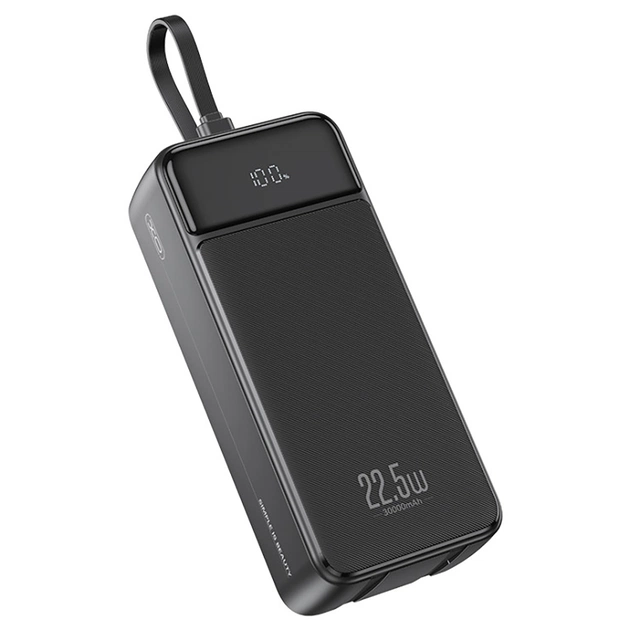 Універсальна мобільна батарея XO PR276 30000mAh 22.5W Black - изображение 1