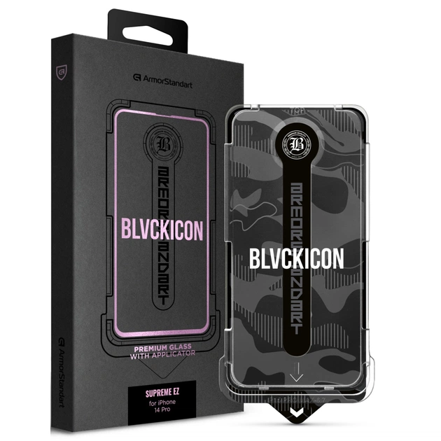 Скло захисне Armorstandart Black Icon Supreme EZ iPhone 14 Pro (ARM79259) - зображення 1
