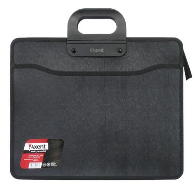 Папка - портфель Axent В4, 3 compartments, black, with zipper closure (1603-01-А) - picture 1