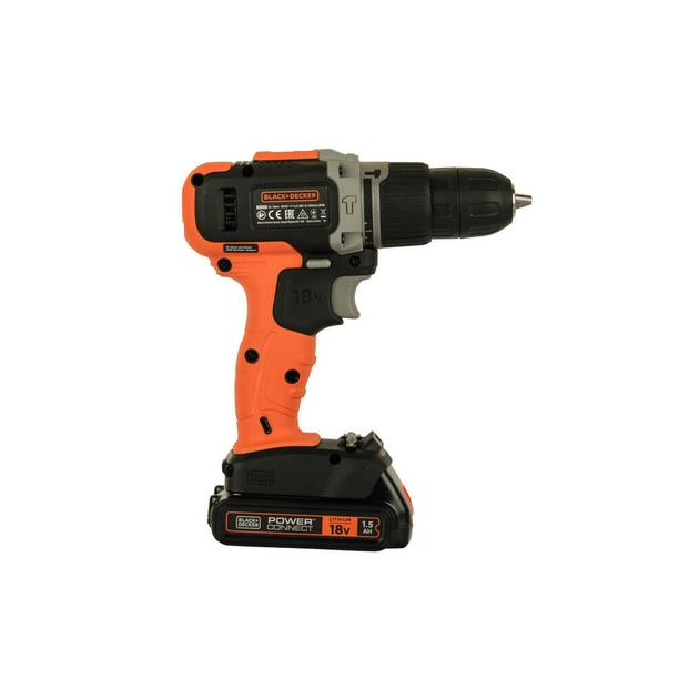 Шуруповерт Black&Decker 18 В, 1.5Ah, 45 Нм,0-360/0-1400 об/хв, 21000 уд/хв, 1.3 кг (BCD003C1) - picture 4