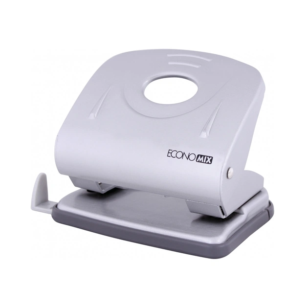 Діркопробивач Economix з лінійкою 30 аркушів Срібний (E40132) - picture 1