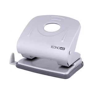 Діркопробивач Economix з лінійкою 30 аркушів Срібний (E40132) зображення 1