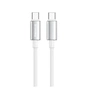 Дата кабель USB-C to USB-C 1.0m 5A 100W zinc alloy braided white ColorWay (CW-CBPDCC098-WT) - зменшене зображення 3