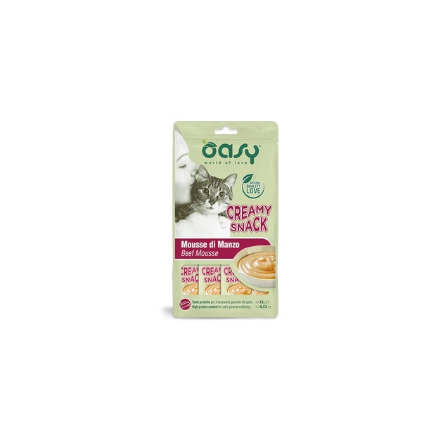 Ласощі для котів OASY Creamy Яловичина 60 г (8054329510681) - зображення 1