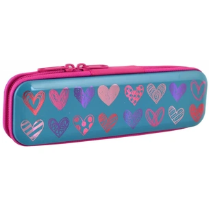 Пенал 1 вересня Colorful heart металевий (532284) зображення 1