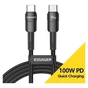 Дата кабель USB-C to USB-C 0.5m 100W black Essager (EXCTT1-XCB01) - уменьшенное изображение 1